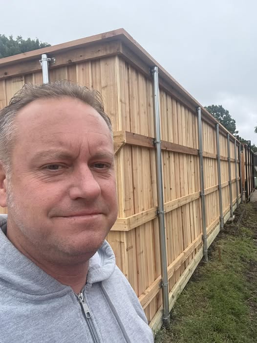 Hand-built wood fence project
